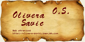 Olivera Savić vizit kartica
